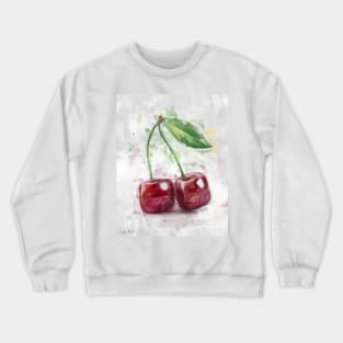 Cube Cherries Painted in a Contemporary Style Crewneck Sweatshirt